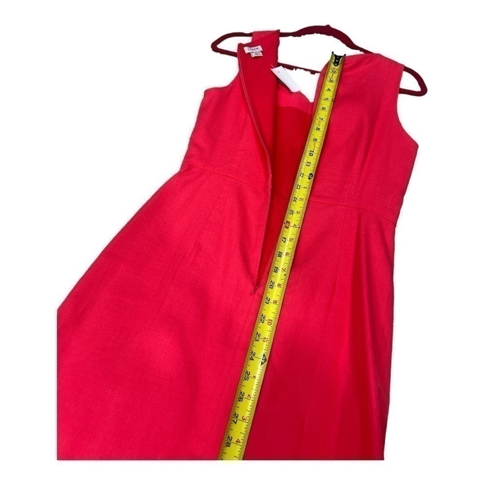 J. Crew Factory Basketweave Scallop-Edge Dress in Primrose NWT Size 4 - Picture 12 of 14